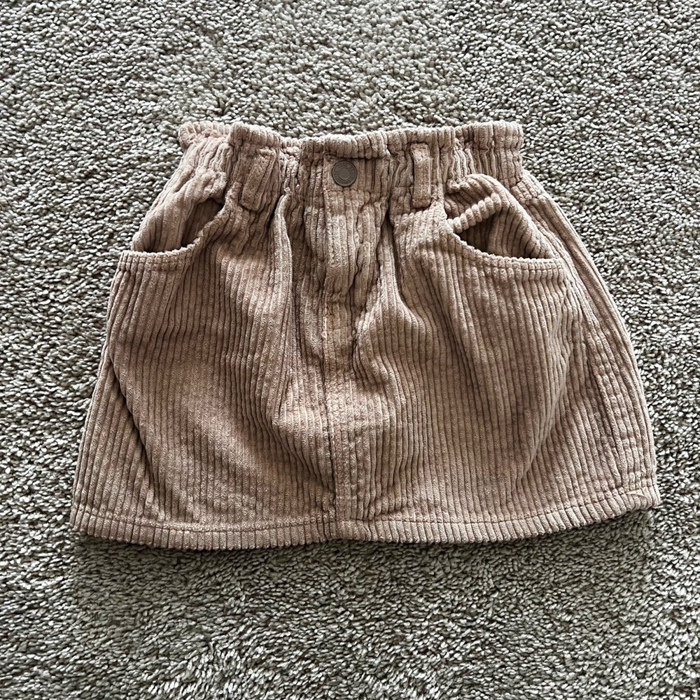 Zara Corduroy Paper Bag Skirt